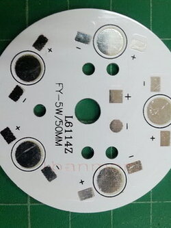 แผ่น Sink สำหรับ LED Hi-power 5 ดวง