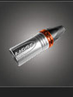 NTS YM-002C (Orange) 3-pole XLR cable mount male plug, nickel plated shell