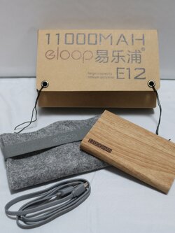 แบตเตอรี่สำรองEloop รุ่น E12 ลายไม้ ความจุ 11000mAh ของแท้ (รวมค่าจัดส่งแล้ว EMS)