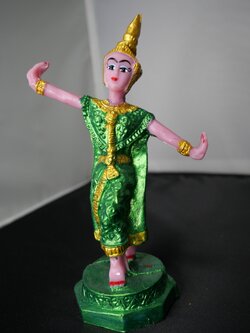 ตุ๊กตานางรำคู่ สีเขียว สูง 12 cm ร้านเครื่องสังฆภัณฑ์ รวมส่งทั่วไทย