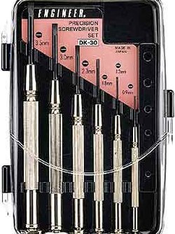 ENGINEER ไขควงชุดปากแบน DK-30 Plastic Hard Case with Bit Stand for convenient use