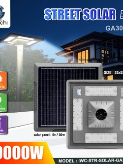 โคมไฟถนน โซล่าเซลล์ 4 ทิศทาง IWC-STR-SOLAR-GA30000W