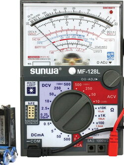 Sunwa Multimeter MF-128L เกรดดี AAA มีไฟLED ส่องหน้าจอ