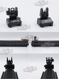 ศูนย์หน้า-หลังพับได้แบบโลหะ รุ่น ศูนย์เล็งเรืองแสง ทรง Noveske