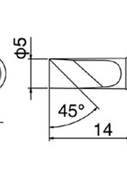 ปลายหัวแร้ง HAKKO รุ่น T18-K Shape-K ใช้กับ HAKKO FX-600