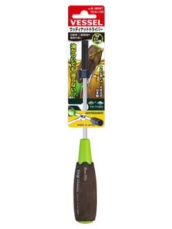 VESSEL ไขควง Wood compo หัวบ็อก กันลื่น No.B-380NT (A/F 5.5 x 125)