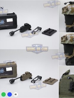 ไฟฉายติดหมวก Sidewinder Stalk ยี่ห้อ WADSN (Military Helmet Light System with Flexible Stalk) (ไฟฉายติดหมวกทรงStreamlight)