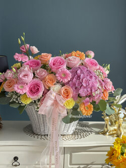 กระเช้าดอกไม้ กระเช้าดอกไม้แสดงความยินดี กระเช้าดอกไม้เยี่ยมไข้ กระเช้าดอกไม้วันเกิด