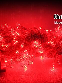 ไฟประดับ แสงสีแดง(กระพริบได้) IWC-100LED-RED