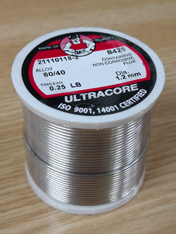 ตะกั่วขด 60/40 ขนาด 0.8 มม หนัก 0.25 ปอนด์ ตะกั่วบัดกรี onebanmor