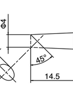ปลายหัวแร้ง HAKKO รุ่น T18-C4 Shape-4Cใช้กับ HAKKO FX-600