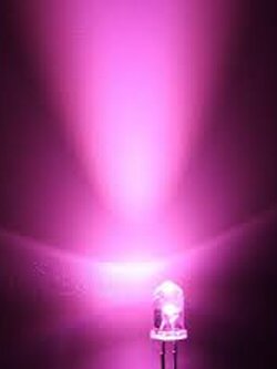 Led superbright 5MM 100 ตัว สีชมพู เกรด AAA สีเสมอเท่ากันทุกหลอด