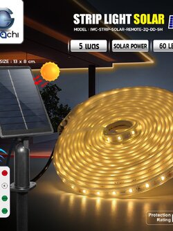 ชุดไฟเส้น โซล่าเชลล์ ขนาด 5เมตร แสงวอมไวท์ ไฟตกแต่ง กันน้พ