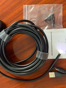 กล้องส่องท่อ Snake Cam กล้องงู wifi ไร้สาย ถ่ายภาพที่แคบ มีไฟนำทาง 5 เมตร