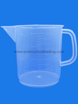 บีกเกอร์ พลาสติกแบบมีหูจับ 1,000 มล. Glassco