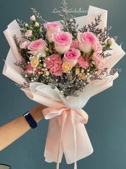 ช่อดอกกุหลาบ ช่อดอกไม้สด