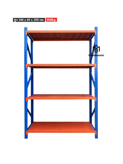 ชั้นเหล็ก W200 x D60 x H300 cm. 300kg/ชั้น (สีทูโทน ส้ม/น้ำเงิน)