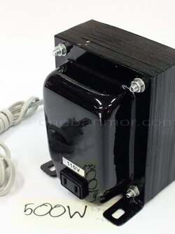 หม้อแปลง แปลงไฟจาก 220v เป็น 110V ขนาด 500w