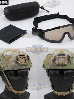 แว่นตากันลม แบบไร้กรอบ ยี่ห้อ FMA (FMA Extreme Low Profile Eyewear) (EXOSHIELD LOW PROFILE EYEWEAR FULL STRAP) (Revision)