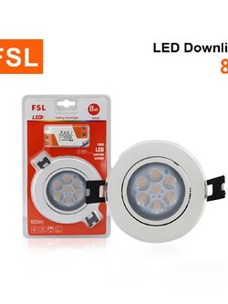 ดาวน์ไลท์ FSL-DL-8W แสงขาวและแสงวอร์มไวท์