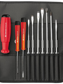 PB Swiss Tool พีบีสวิสทูล รุ่น PB8215 ไขควงชุด 10 ชิ้น บรรจุซองหนัง onebanmor