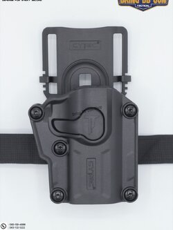 ซองปืนพกนอกปลดนิ้วชี้ Megafit + เพลทโหลดต่ำ ยี่ห้อ Cytac (Mega-fit Universal Holster with Low Ride Belt Loop)