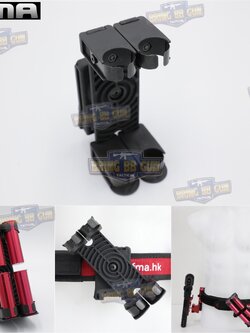 จิงโจ้ใส่กระสุนลูกซอง 4 นัด ทรง PRO 4 ยี่ห้อ FMA (แผงกระสุนลูกซองจิงโจ้โหลดเร็ว 4 นัด) (Ghost) (PRO 4) (FMA Fixed Shortshell Holder 4Q)