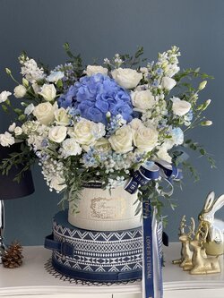 กล่องดอกไม้ Flowerbox กระเช้าดอกไม้ กระเช้าดอกไม้แสดงความยินดี เยี่ยมไข้ วันเกิด