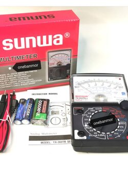 Sunwa มัลติมิเตอร์ YX-360TREB เกรด AAA งานสวย แข็งแรง เที่ยงตรง ไม่ก๊องแก๊ง พร้อมสายวัดและแบตเตอรี่พร้อมใช้งาน