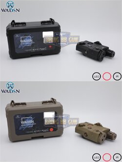 กล่อง PEQ-15 LA-5C Laser Pointer ยี่ห้อ WADSN รุ่น Real Grade (รุ่น Top) รุ่นไฟฉาย และ เลเซอร์สีแดง