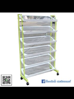 ชั้นวางรองเท้า 6 ชั้น + ล้อ ราคาถูกสุดๆ