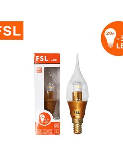 หลอดจำปาเปลวเทียน ขั้ว E14 FSL-BT35-3W
