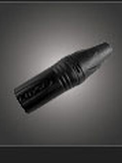 NTS YM-002B Gold plated 3-pole XLR cable mount male plug, nickel plated shell