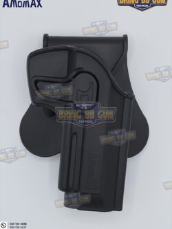 ซองปืนพกนอกปลดนิ้วชี้ ยี่ห้อ Amomax รุ่น Beretta 92 สำหรับรุ่น : Beretta 92,92FS,M9