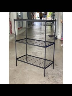 ชั้นวางสินค้า อินเด็กซ์ 3 ชั้นขนาด 90*120 สีดำ