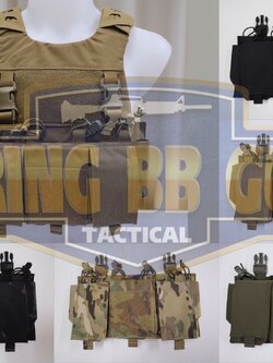 เพ้าแม็กกาซีน 5.56 แบบ4ช่อง ติดเสื้อเกราะ/เสื้อเวส (5.56 Quadruple mag plate) (Velcro Front Panel)