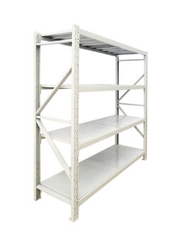 ชั้นเหล็กวางสินค้า Micro Rack 200x200x60cm. สีขาว(อมเทา)