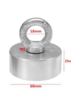 แม่เหล็กแรงดึงสูง หาสิ่งของในแม่น้ำ ทะเล ของมีค่า
