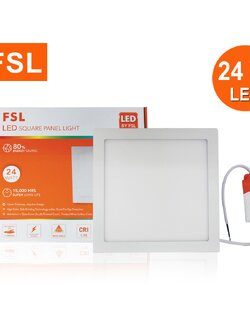โคมฝังเหลี่ยม FSL-PN-12-24W (SQUARE) แสงขาวและแสงวอร์มไวท์