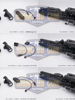 ชุดเซ็ตไฟฉาย M300 + L3 NGAL + สวิตซ์หางหนู2ทาง (M300+L3 NGAL+สวิตซ์หางหนู2ทาง)