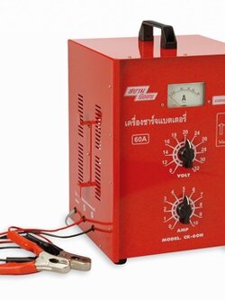 เครื่องชาร์จแบตเตอรี่(CHARGER) SIAMNEONLINE CK-60Nมิเตอร์เหลี่ยม 60A/12-24V