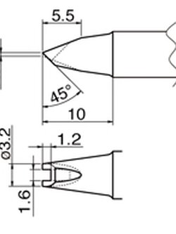 HAKKO Tip Soldering Iron T20 Series T20-1611 SOLDERING TIP