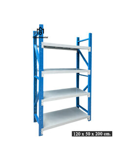 Micro Rack สีทูโทน น้ำเงิน/ขาว W120 x D50 x H200 cm.