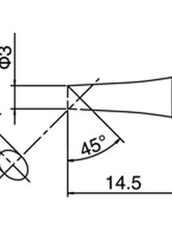 ปลายหัวแร้ง HAKKO รุ่น T18-C3 Shape-3Cใช้กับ HAKKO FX-600