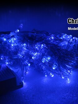 ไฟประดับ แสงน้ำเงิน (กระพริบได้) IWC-100LED-ฺBLUE