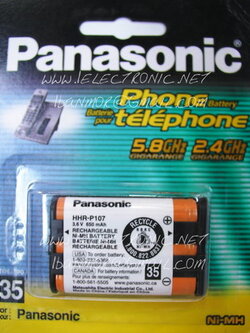 แบตเตอรี่ โทรศัพท์ไร้สายพานาโซนิคแท้ 100% รุ่น HHR-P107