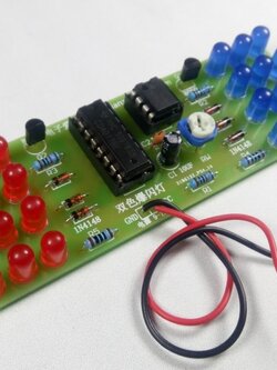 ชุดไฟกระพริบ ไฟฉุกเฉิน กู้ภัย น้ำเงิน-แดง ใช้ไฟ 9-12v - ชุดคิทยังไม่ประกอบ