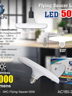 หลอด UFO IWC-Flying Saucer-50W แสงขาวและวอร์มไวท์