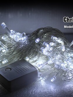 ไฟประดับ แสงขาว (กระพริบได้) IWC-100LED-WHITE