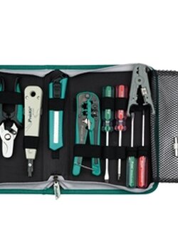 ชุดกระเป๋าเครื่องมืออุปกรณ์เน็ตเวิร์ค 10 ชิ้นPROS KIT PK-2633(CN)